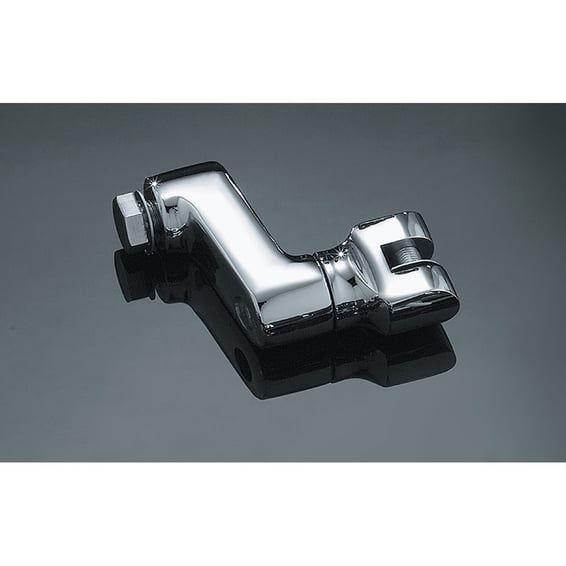 Standard footpeg offset mount kit. Chrome