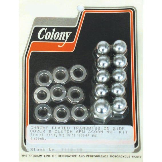 transmission side cover screw kit. Chrome Acorn
