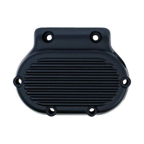 Transmission end cover ribbed, cable clutch. Black