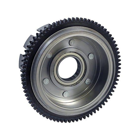 Alternator rotor / clutch shell & sprocket assembly