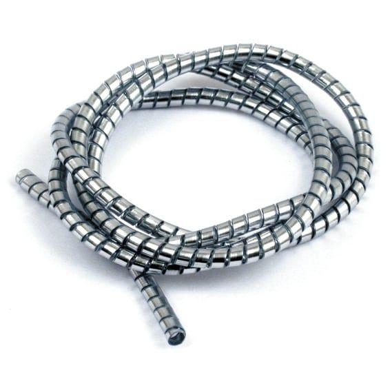 Chrome cable & wire cover, 5ft. (150cm). 6mm id