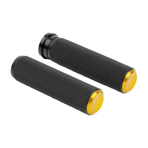 Knurled fusion rubber grips gold