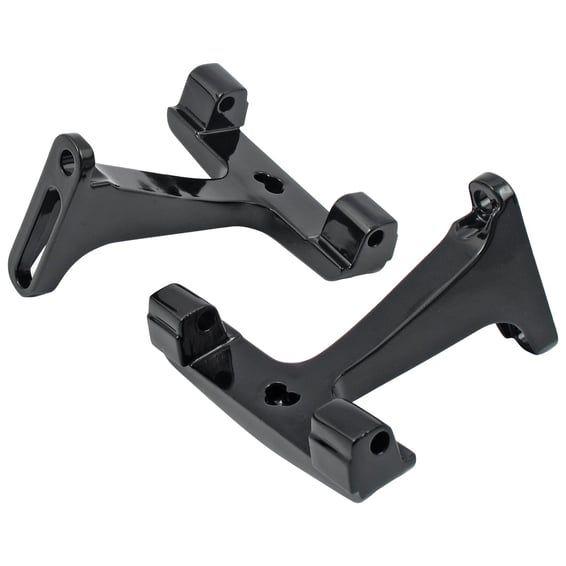 Mount bracket, passenger floorboard. Stock height. Black