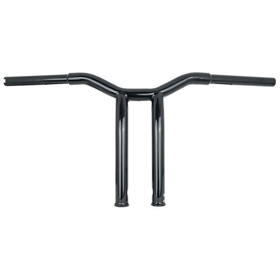 Dominator raked 1-1/4" T-bar 12" rise. Gloss black