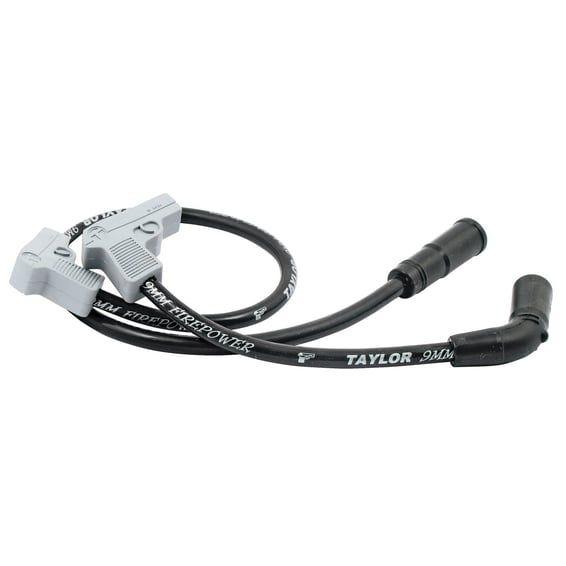 9mm Fire Power spark plug wire set. Black/silver