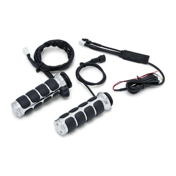 Heated ISO grips. Chrome