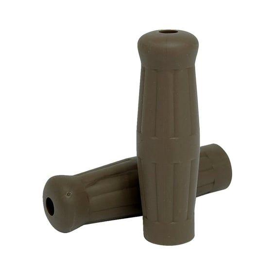 Vintage style 1" grips coffee brown