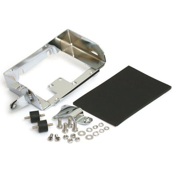 Battery carrier tray. Chrome