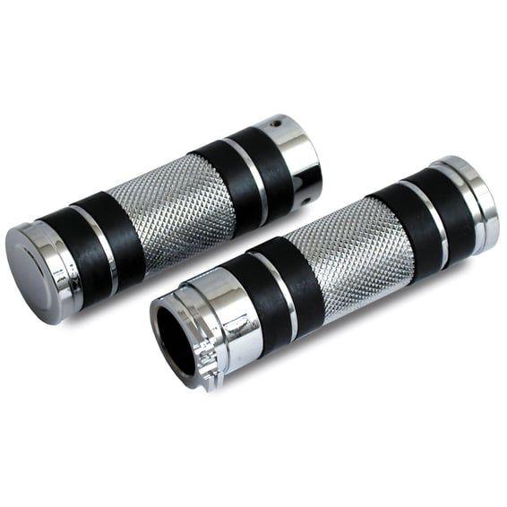 Knurled handlebar grip set