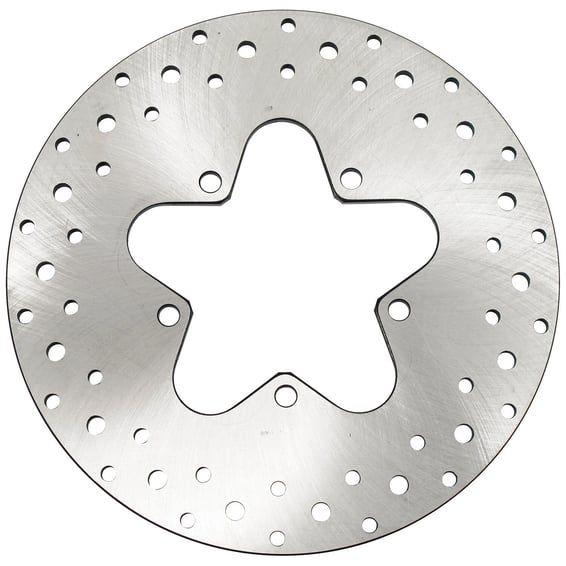 Brake rotor drilled rear, 11.5". Stainless