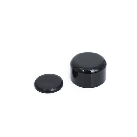 swingarm axle cover set. Gloss black