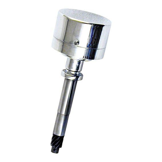 Big Twin ignition distributor. 1-hole. Chrome