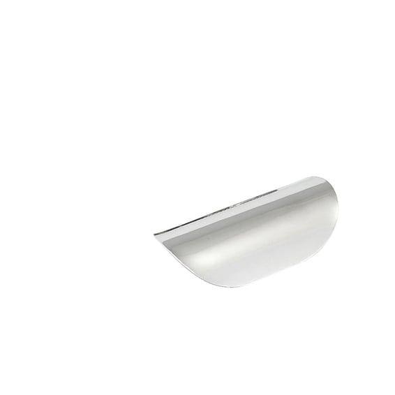 Universal smooth heat shield 4" long chrome