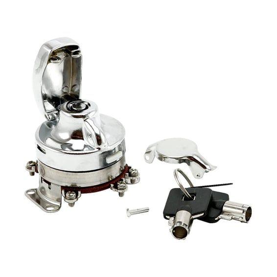 FL style ignition switch, 'electronic'. round key, stainless