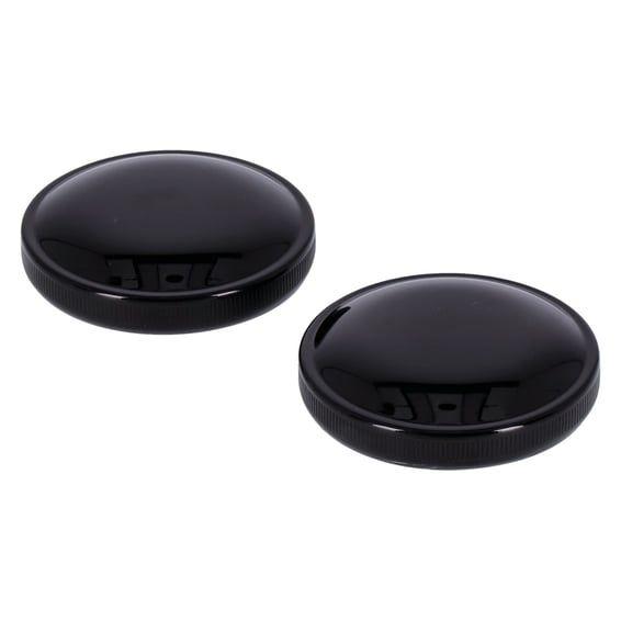 Gas cap set, late style. Gloss black