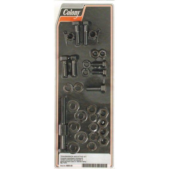 transmission mount kit. Black parkerized