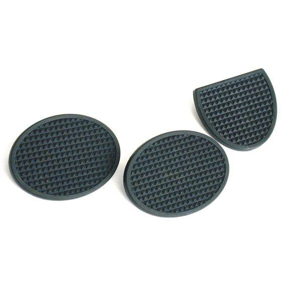 Brake & clutch pedal pads set. Black