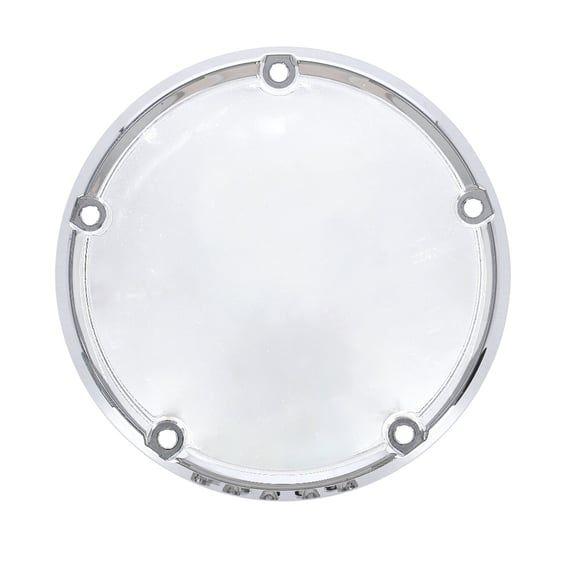 Derby cover, smooth domed. Chrome