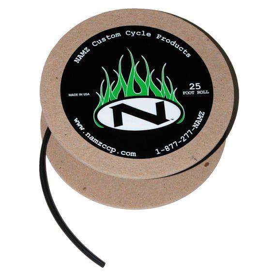 NAMZ, heat shrink tube. 25ft roll, 1/4" (6.35mm). Black