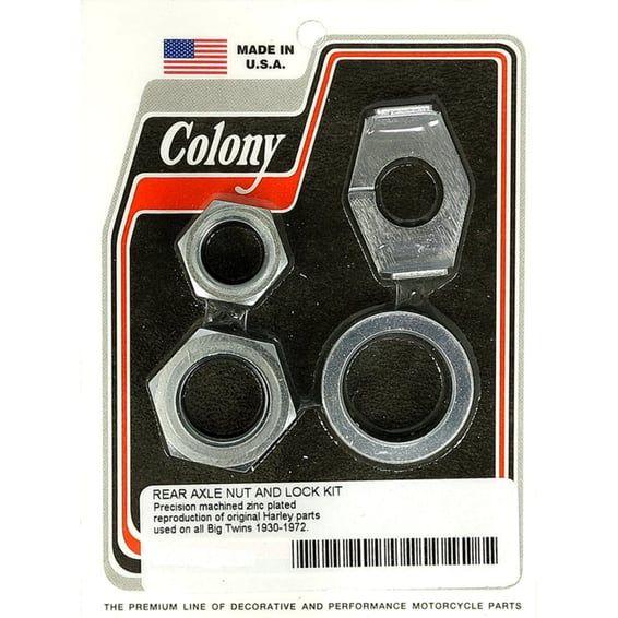 rear axle nut & lock kit