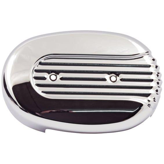 XL Sportster air cleaner cover. Chrome, grooved