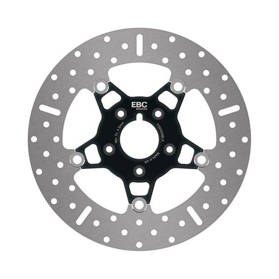 5-Button stainless floating brake rotor. Front. Black