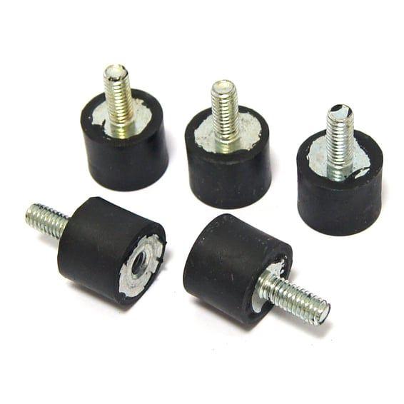 Isolating rubber mounting studs