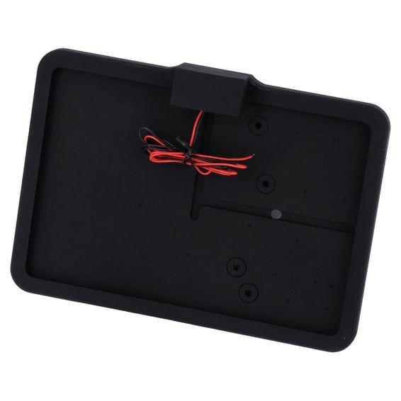 'slide-in' license plate bracket. Side mount, black