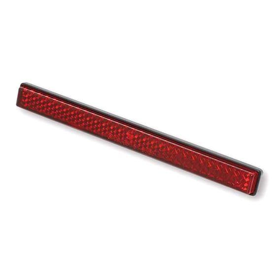 Universal B-Seen reflector. Rectangular. 129x23mm. Red