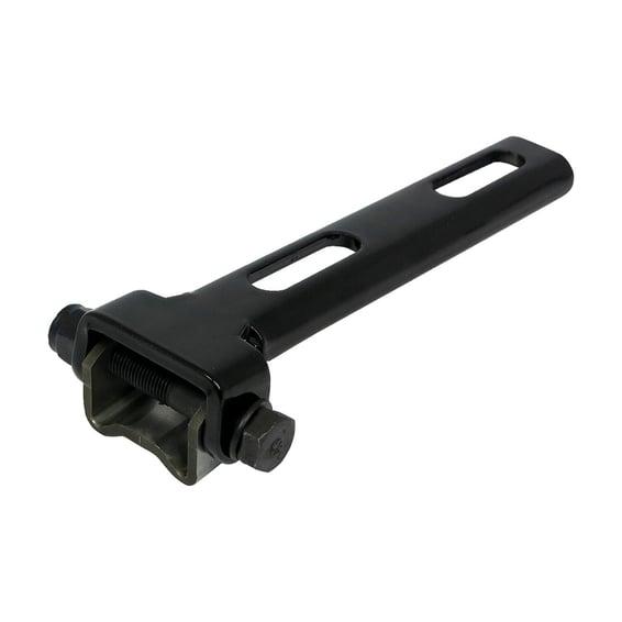 Universal solo seat hinge, square mount, weld-on. Black