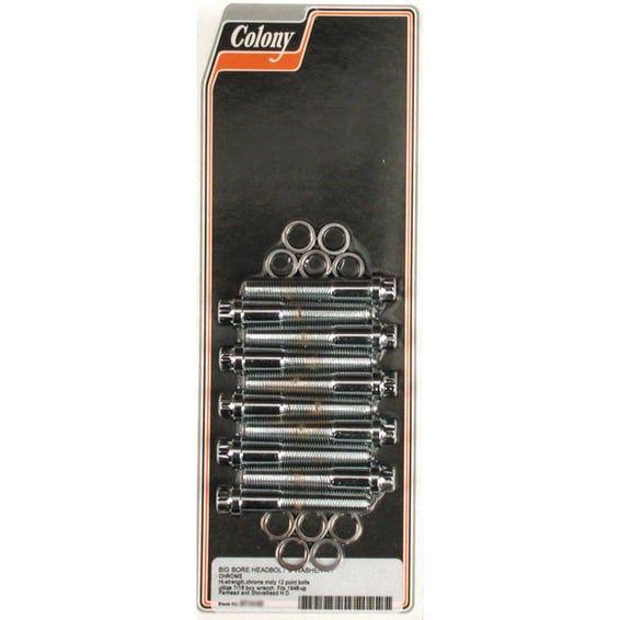12-point 'big bore' head bolt kit. Chrome