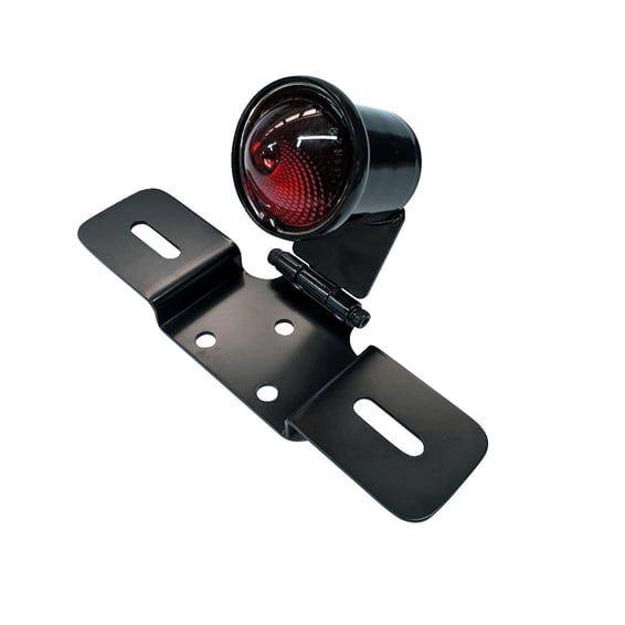 Old school LED taillight, type 6. Black. Red lens