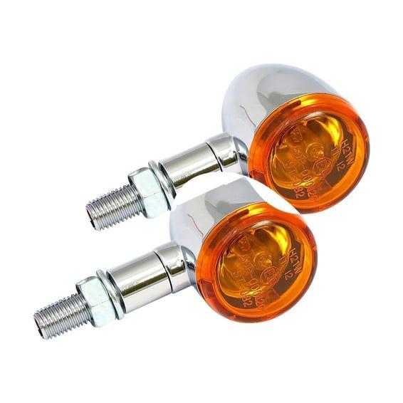 Mini bullet, halogen turn signals. Chrome, plain