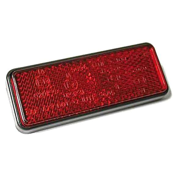 Universal B-Seen reflector. Rectangular. 92x36mm. Red