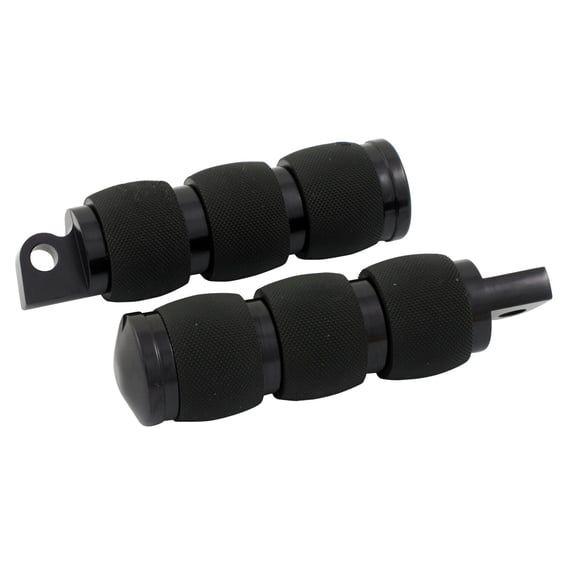 Avon Folding foot pegs Air Cushion, black anodized
