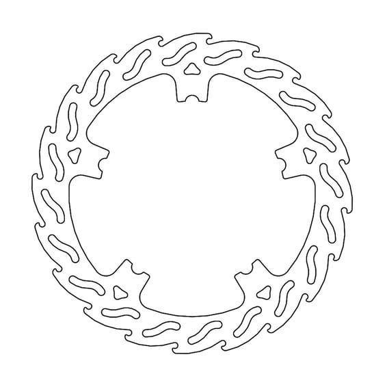 Flame brake rotor. Front left