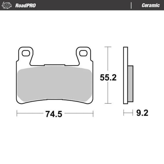 RoadPro front brake pads. Ceramic