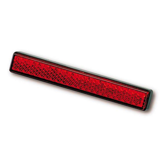 Universal B-Seen reflector. Rectangular. 100x13mm. Red