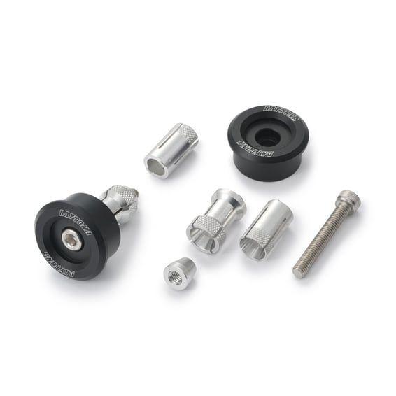bar end mirror adaptor set. Black