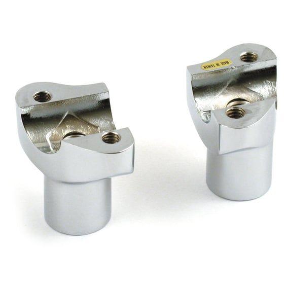 OEM type style risers, threaded. 2" rise. Chrome