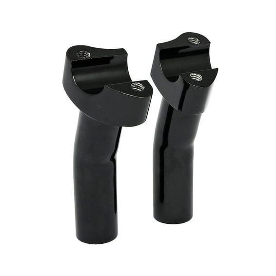 Forged aluminum risers pullback, 4-1/2" rise. Black