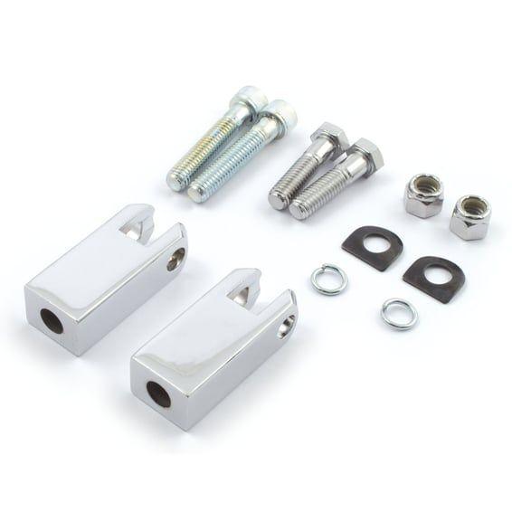 OEM style XL passenger peg brackets. Chrome