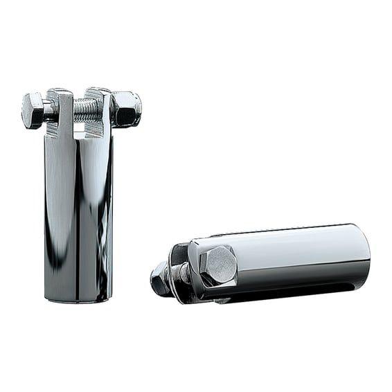 Extended footpeg mount set. Chrome