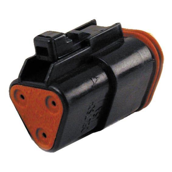 NAMZ, Deutsch DT connectors. Black, plug housing, 3-pins