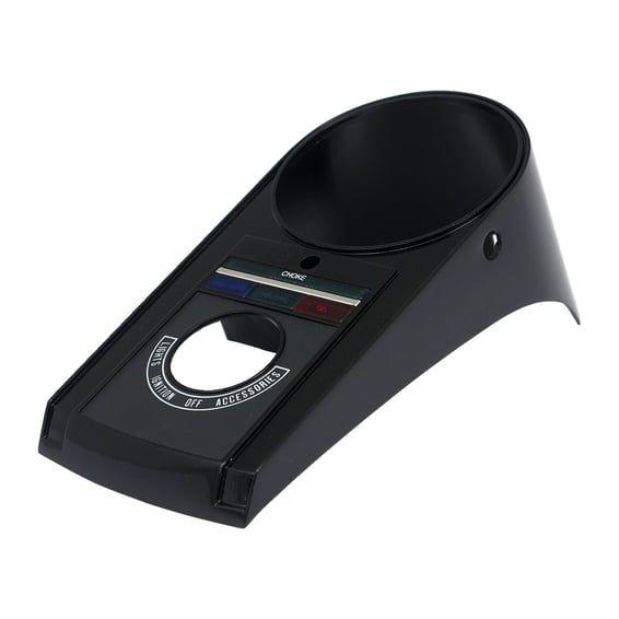 Die-cast aluminum dash cover, 68-90 style. Black