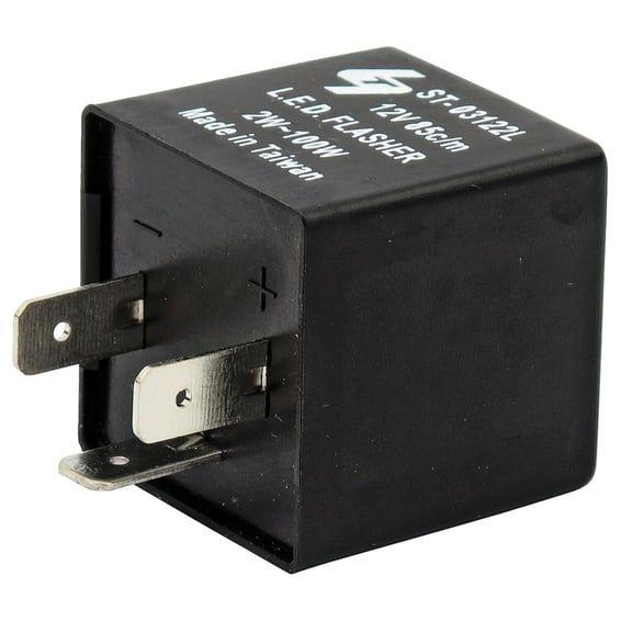 Turn signal flasher, multi-current 2 to 100w. 12v