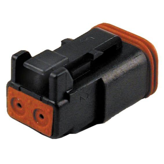NAMZ, Deutsch DT connectors. Black, plug housing, 2-pins