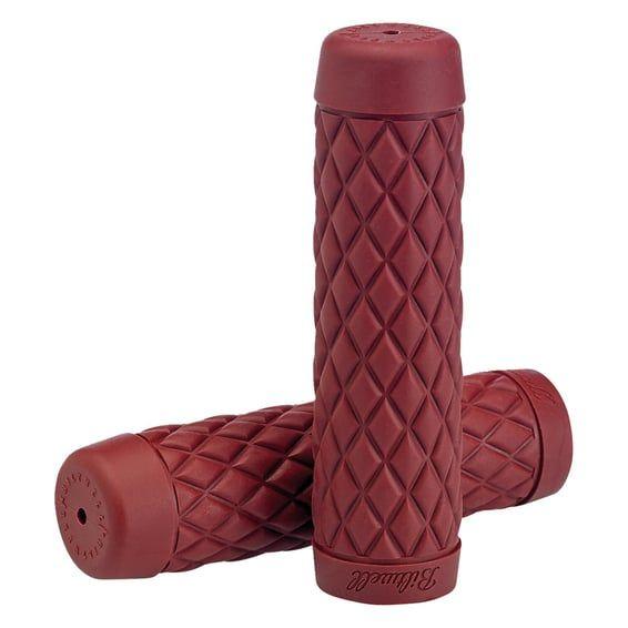 1" TPV grips Torker oxblood