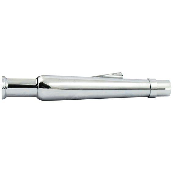 Trumpet universal straight muffler 18-1/2" long chrome