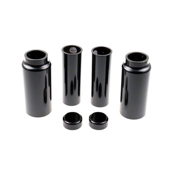 6-piece fork tube cover kit. Gloss black